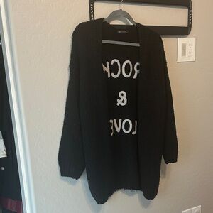 Black Sweater Cardigan